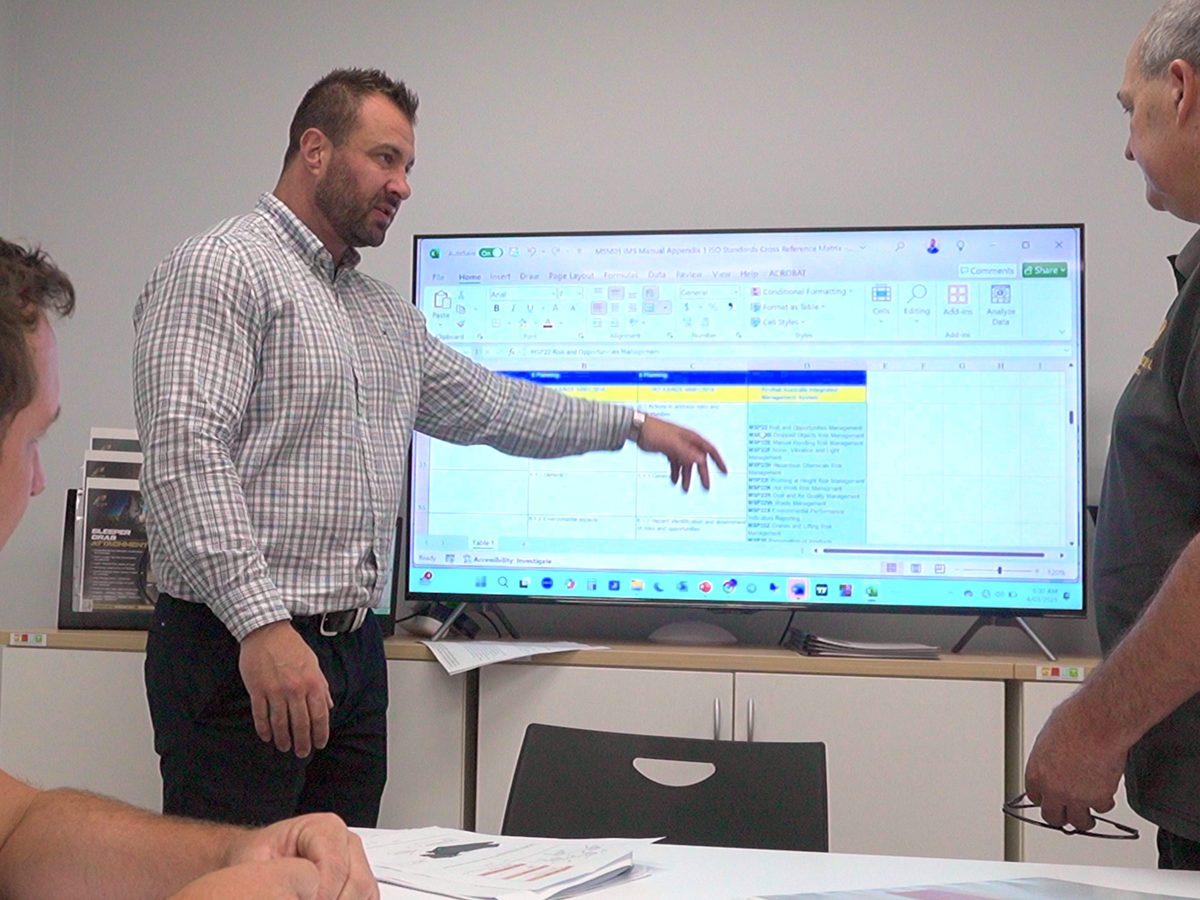 RLM presenting at a Stage 1 ISO certification audit